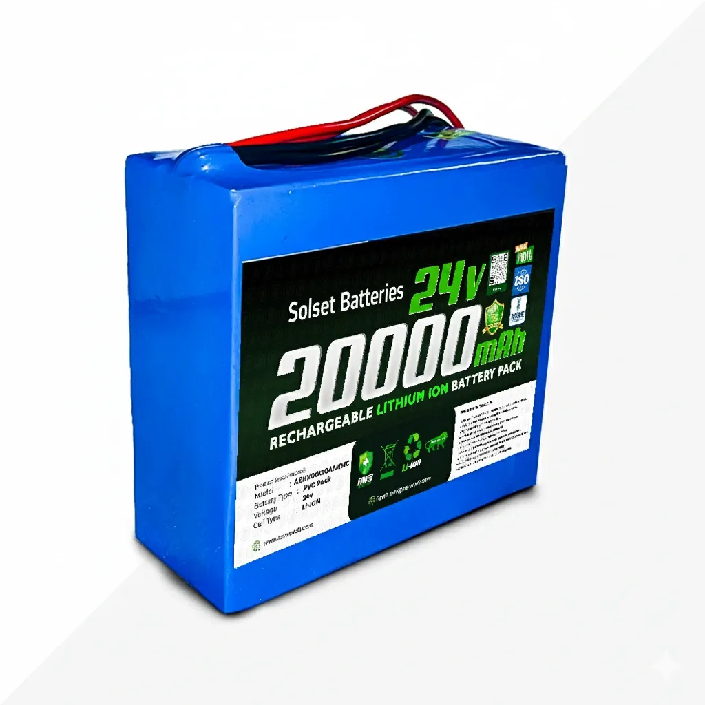 24V 20Ah Li-ion Battery Pack – High Capacity Rechargeable Power